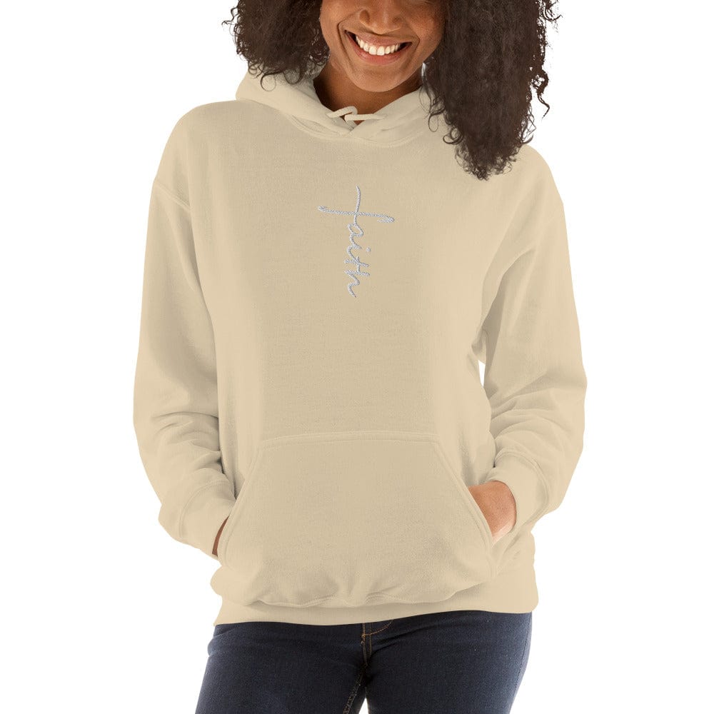 Faith Cross Embroidered Unisex Hoodie - Premium Sweatshirts & Hoodies - Shop now at San Rocco Italia