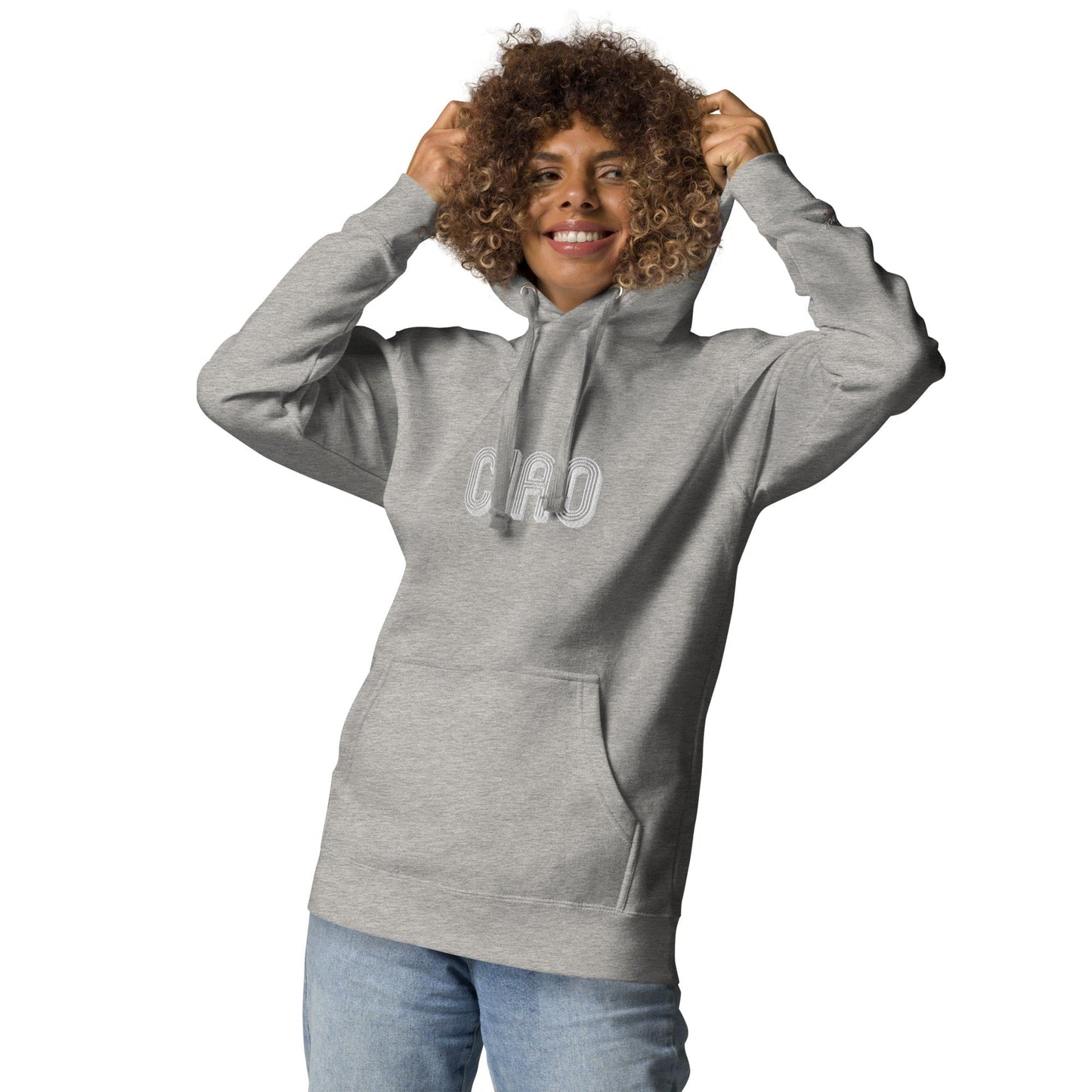 Unisex Embroidered Ciao Hoodie - Premium Sweatshirts & Hoodies - Shop now at San Rocco Italia