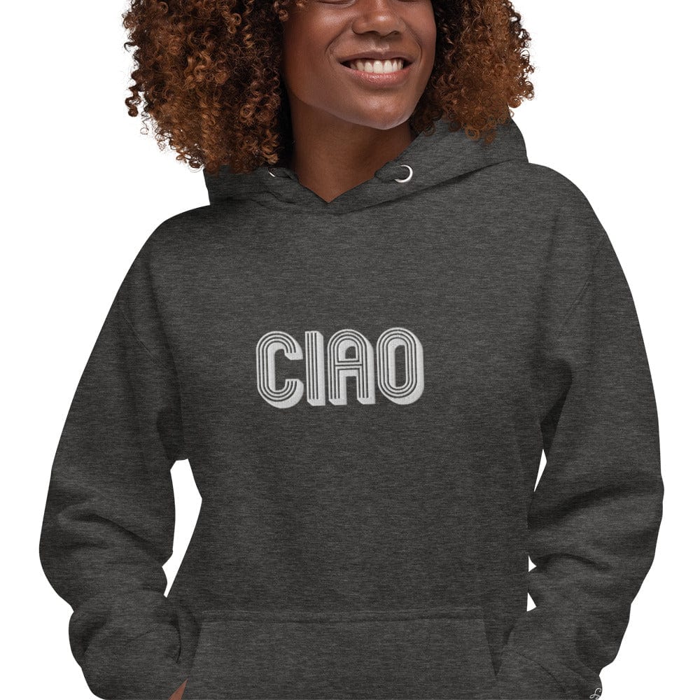 Unisex Embroidered Ciao Hoodie - Premium Sweatshirts & Hoodies - Shop now at San Rocco Italia