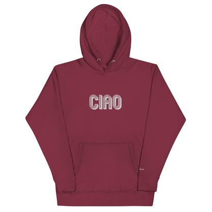 Unisex Embroidered Ciao Hoodie - Premium Sweatshirts & Hoodies - Shop now at San Rocco Italia