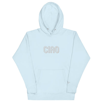 Unisex Embroidered Ciao Hoodie - Premium Sweatshirts & Hoodies - Shop now at San Rocco Italia