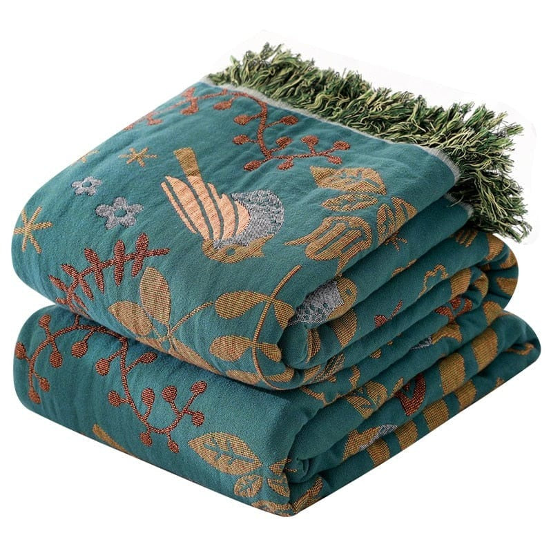 Reversible Bohemia Throw Blanket | 100% Cotton - Premium Throw Blankets - Shop now at San Rocco Italia