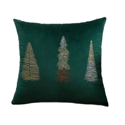 Embroidered Velvet Christmas Pillows | 45x45 cm and 30x50 cm - inserts not included - Premium Throw Pillows - Shop now at San Rocco Italia
