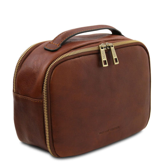 Travel leather accessories Marvin - Leather toiletry bag | TL142326 San Rocco Italia