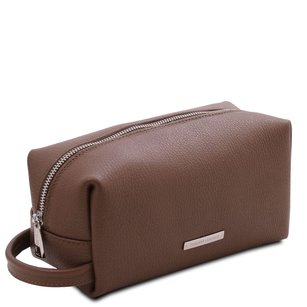 TL Bag - Soft leather toiletry bag | TL142324 - Premium Travel leather accessories - Shop now at San Rocco Italia