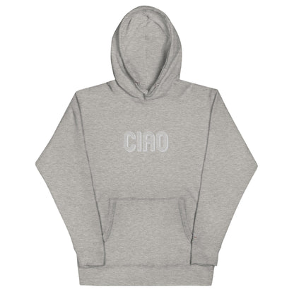 Unisex Embroidered Ciao Hoodie - Premium Sweatshirts & Hoodies - Shop now at San Rocco Italia