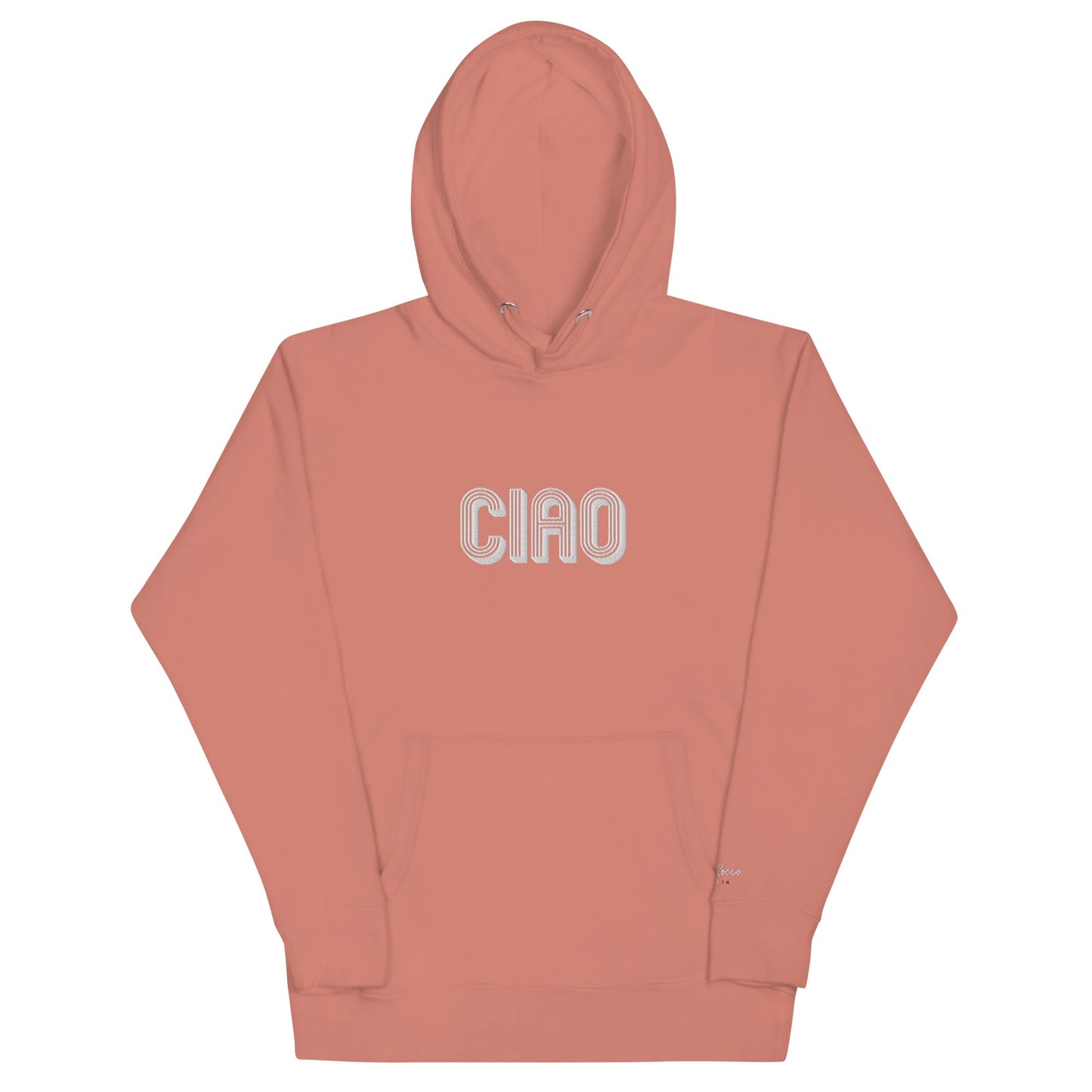 Unisex Embroidered Ciao Hoodie - Premium Sweatshirts & Hoodies - Shop now at San Rocco Italia