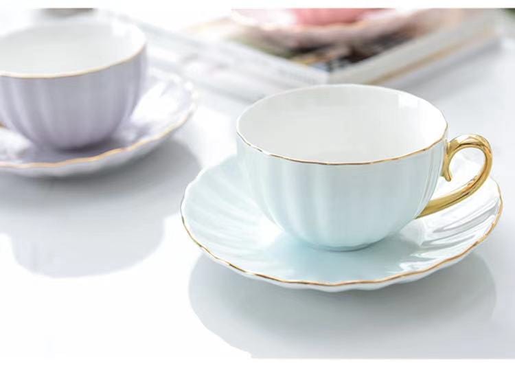 Wavy Porcelain Cup And Saucer -  - San Rocco Italia