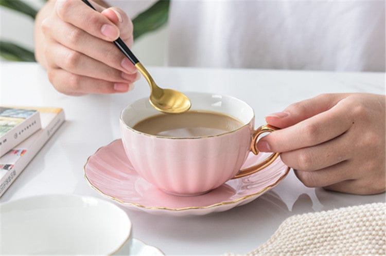 Wavy Porcelain Cup And Saucer - Premium  - Just €34.95! Shop now at San Rocco Italia
