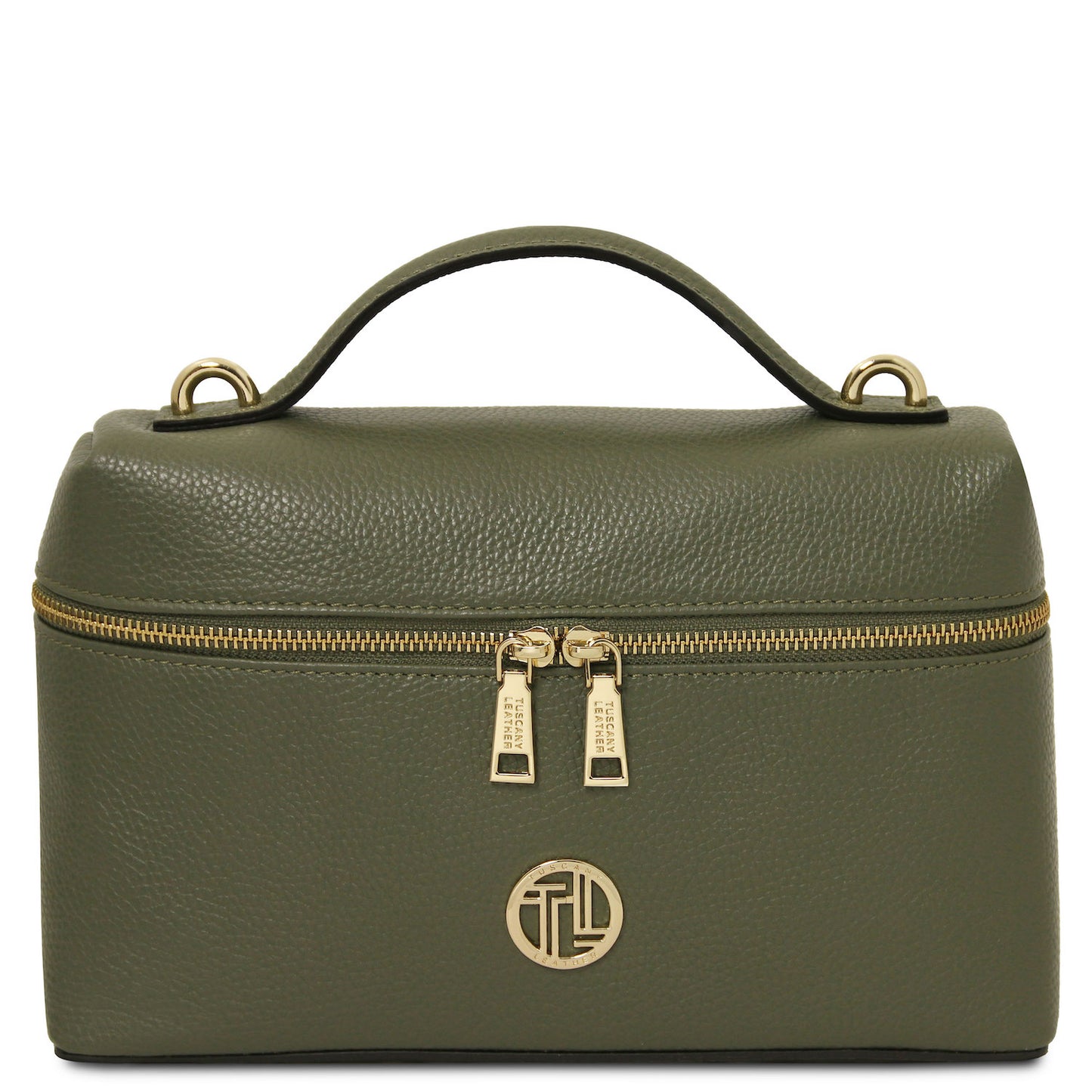 Leather handbags Forest Green Scrigno - Soft leather vanity handbag | TL142484 San Rocco Italia