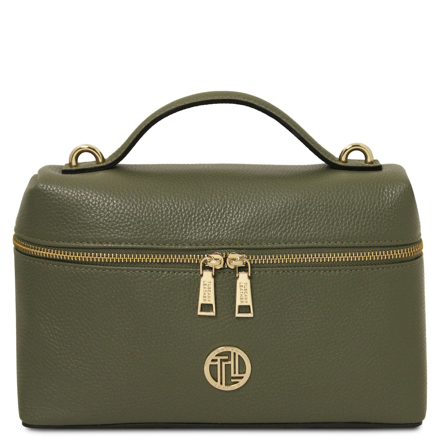 Leather handbags Forest Green Scrigno - Soft leather vanity handbag | TL142484 San Rocco Italia