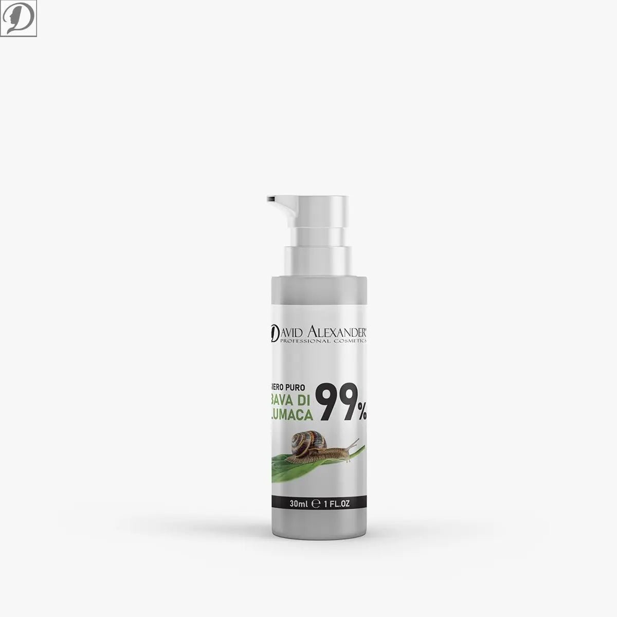Snail slime facial serum bottle with pump, 30 ml, 99% pure