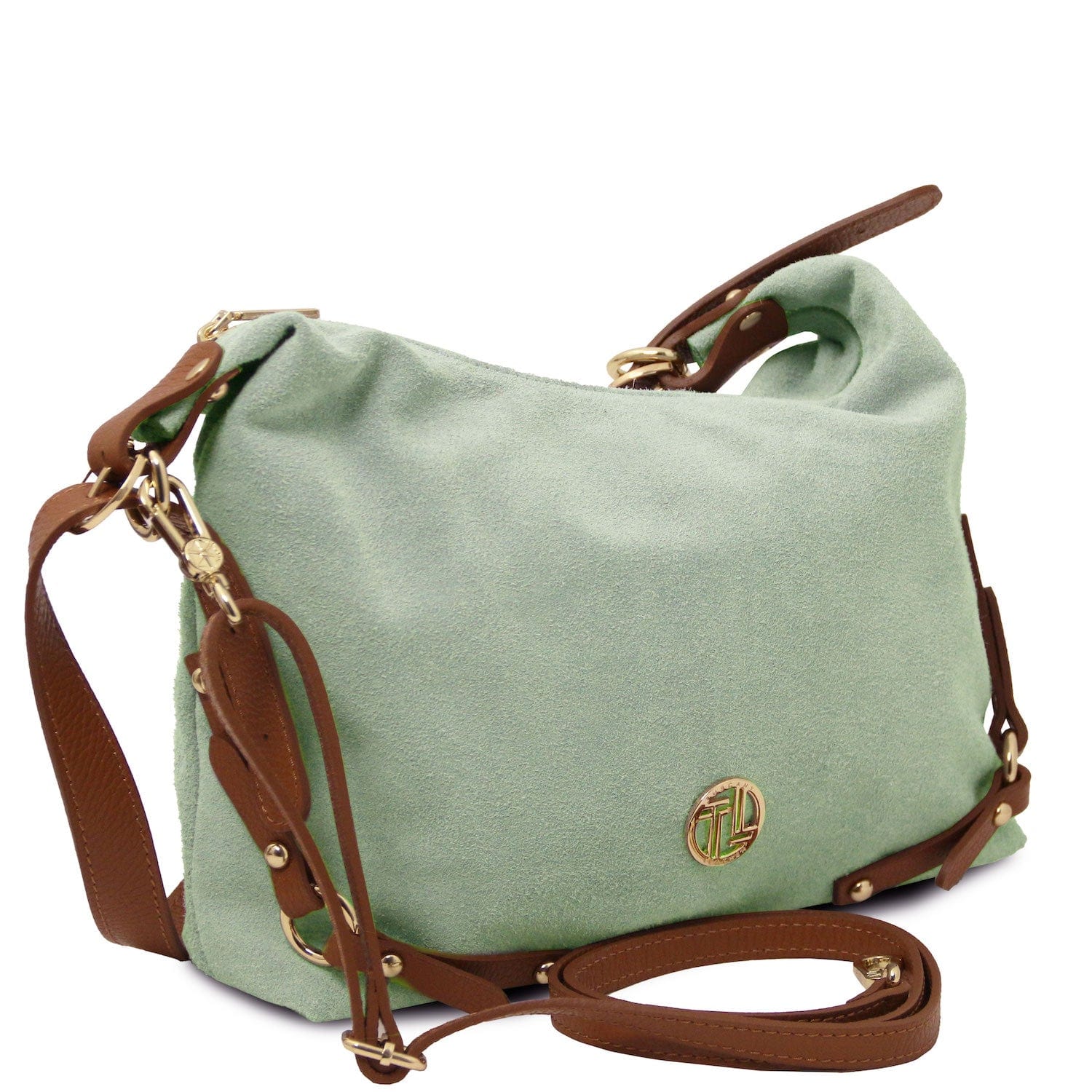 Leather handbags Sierra - Suede Hobo Bag | TL142419 San Rocco Italia