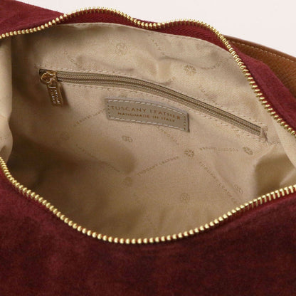 Leather handbags Sierra - Suede Hobo Bag | TL142419 San Rocco Italia