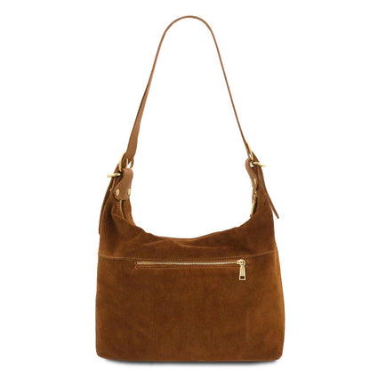 Leather handbags Sierra - Suede Hobo Bag | TL142419 San Rocco Italia