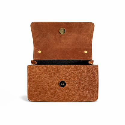 Sofia Leather Horse Bit Handbag with Chain Strap