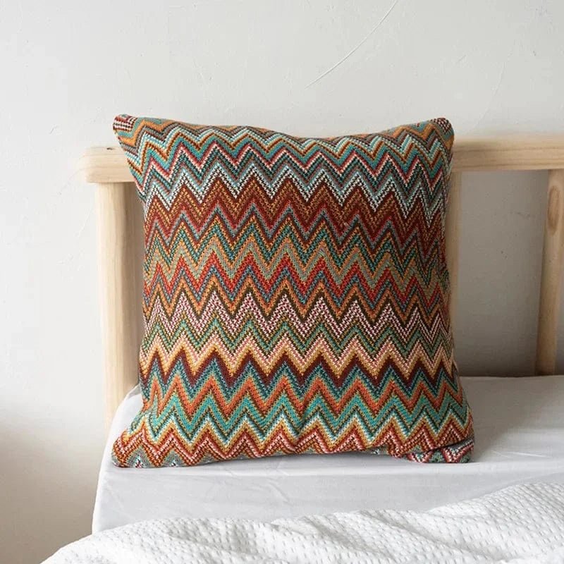 Soft Zig Zag Knitted Throw Pillow Covers - Premium  - Shop now at San Rocco Italia