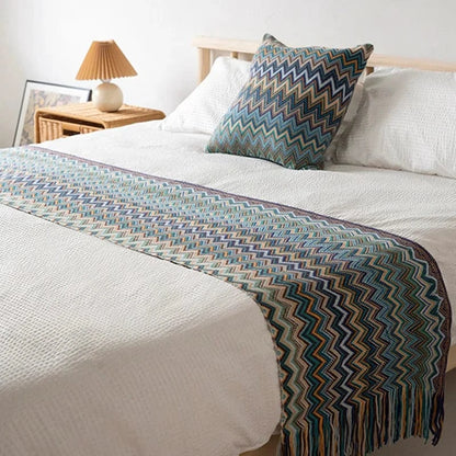 Soft Zig Zag Knitted Throw Pillow Covers - Premium Throw Pillows - Shop now at San Rocco Italia