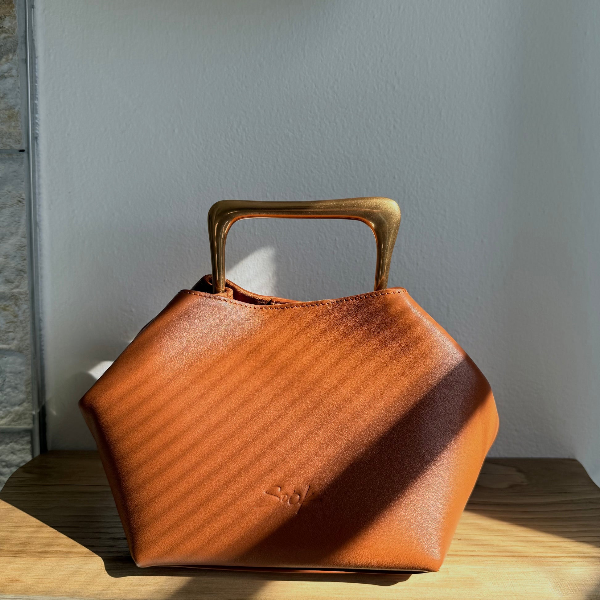 Handbag & Wallet Accessories Sora - Metallic Handbag/Shoulder Bag Brown San Rocco Italia