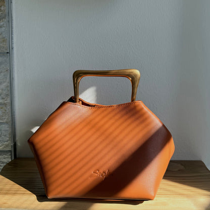 Handbag & Wallet Accessories Sora - Metallic Handbag/Shoulder Bag Brown San Rocco Italia