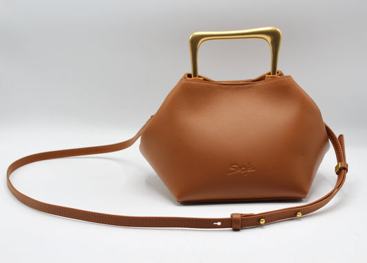 Handbag & Wallet Accessories Sora - Metallic Handbag/Shoulder Bag Brown San Rocco Italia