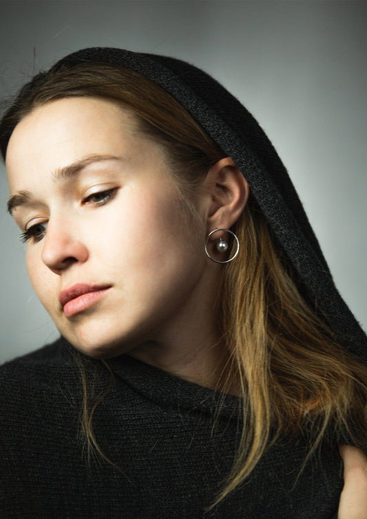 Earrings Spot Sterling Silver and Pearl Earrings San Rocco Italia