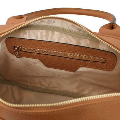 Leather handbags Stephany - Suede & pebbled leather handbag | TL142511 San Rocco Italia