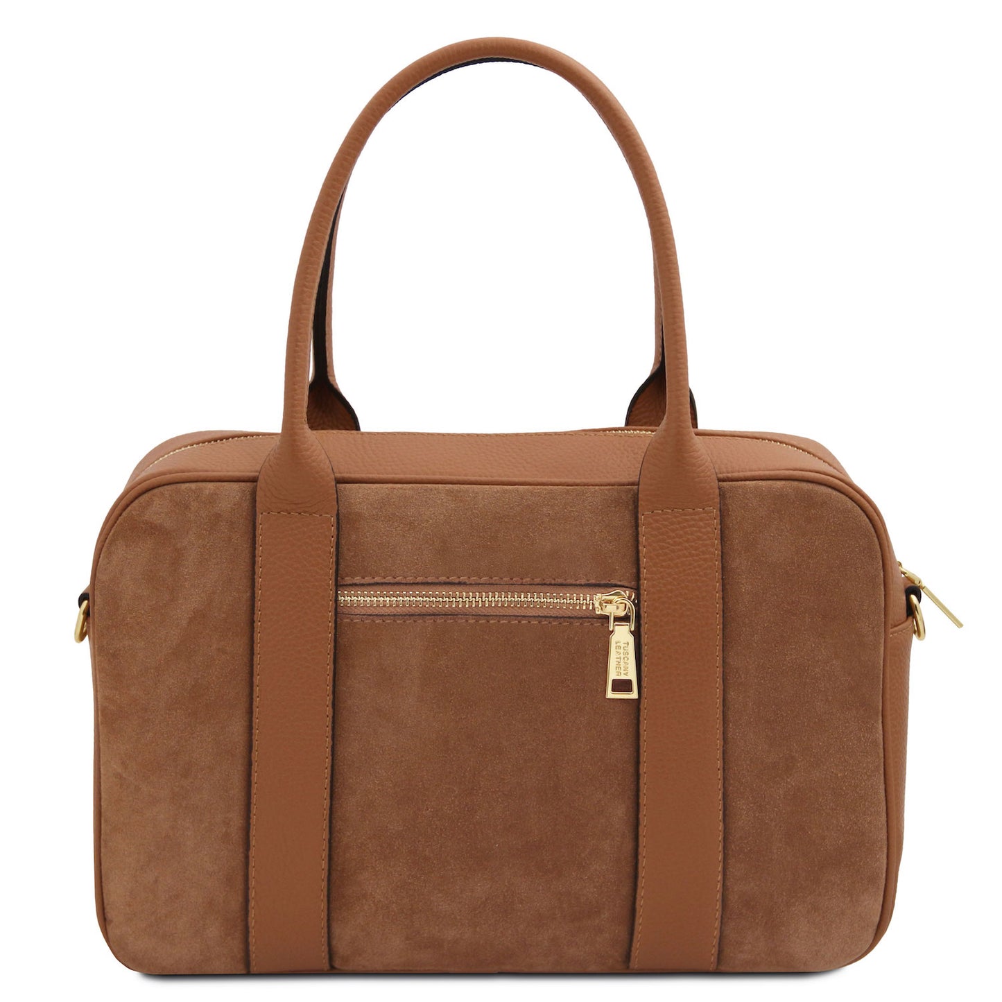 Leather handbags Stephany - Suede & pebbled leather handbag | TL142511 San Rocco Italia