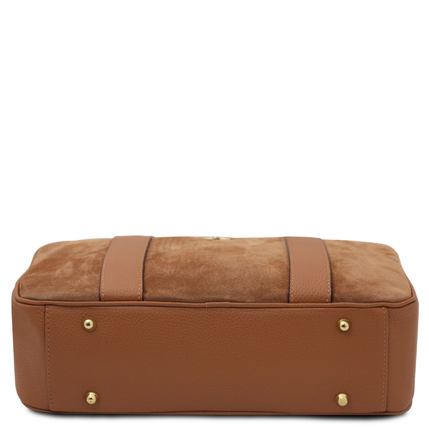 Leather handbags Stephany - Suede & pebbled leather handbag | TL142511 San Rocco Italia
