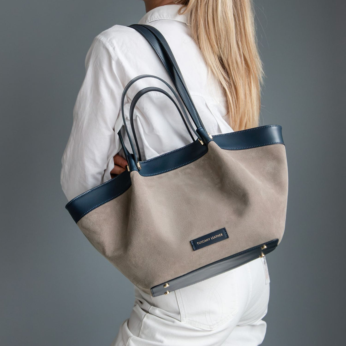 Soleil - Suede Leather Shopping bag