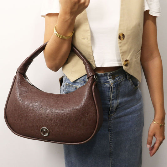Michelle - Medium-sized leather hobo bag | TL142477