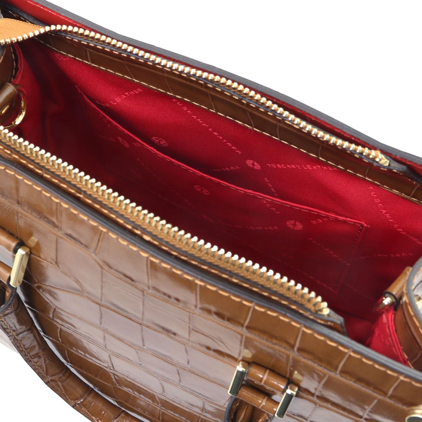 Croque - Croc print leather tote handbag | TL142504