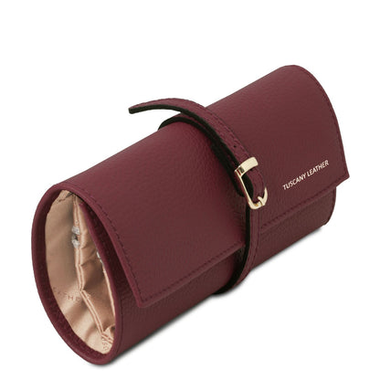 Soft leather jewellery case