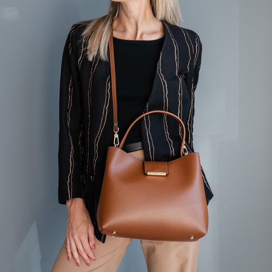 Clio - Palmellato leather bucket bag
