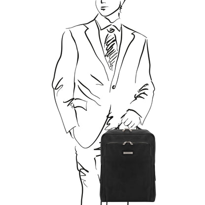 Bangkok - Matte leather laptop backpack | TL141793