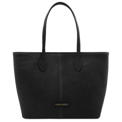 Essenza - Long handle leather tote bag | TL142612