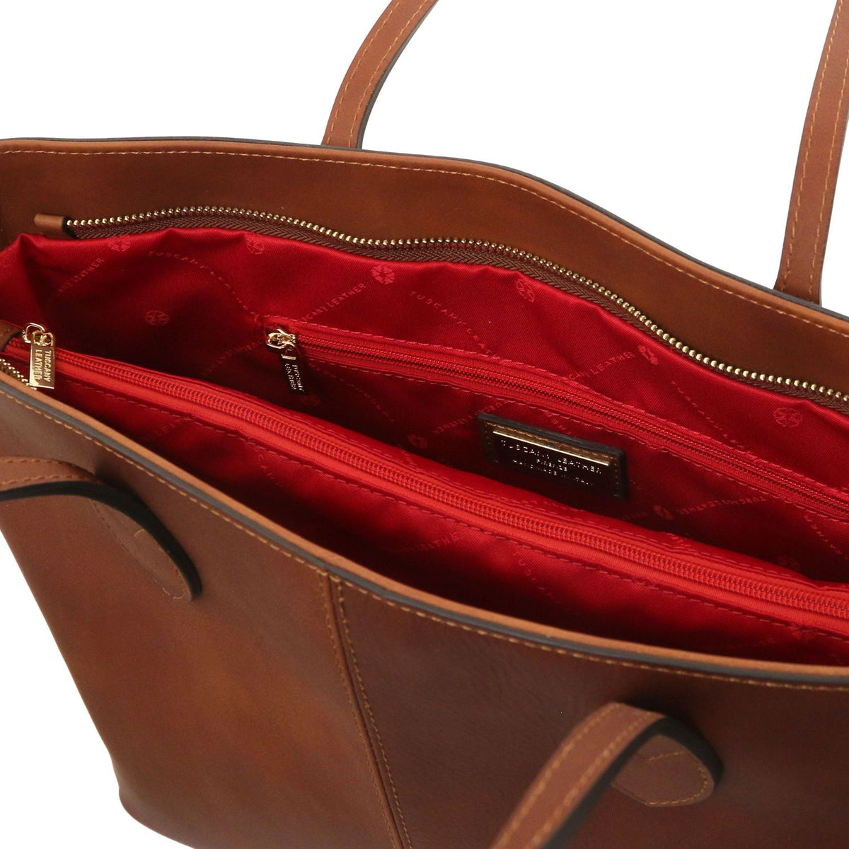Essenza - Long handle leather tote bag | TL142612