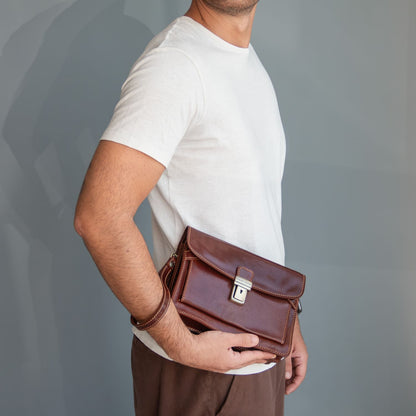 Max - Leather handy wrist bag for men | TL8075