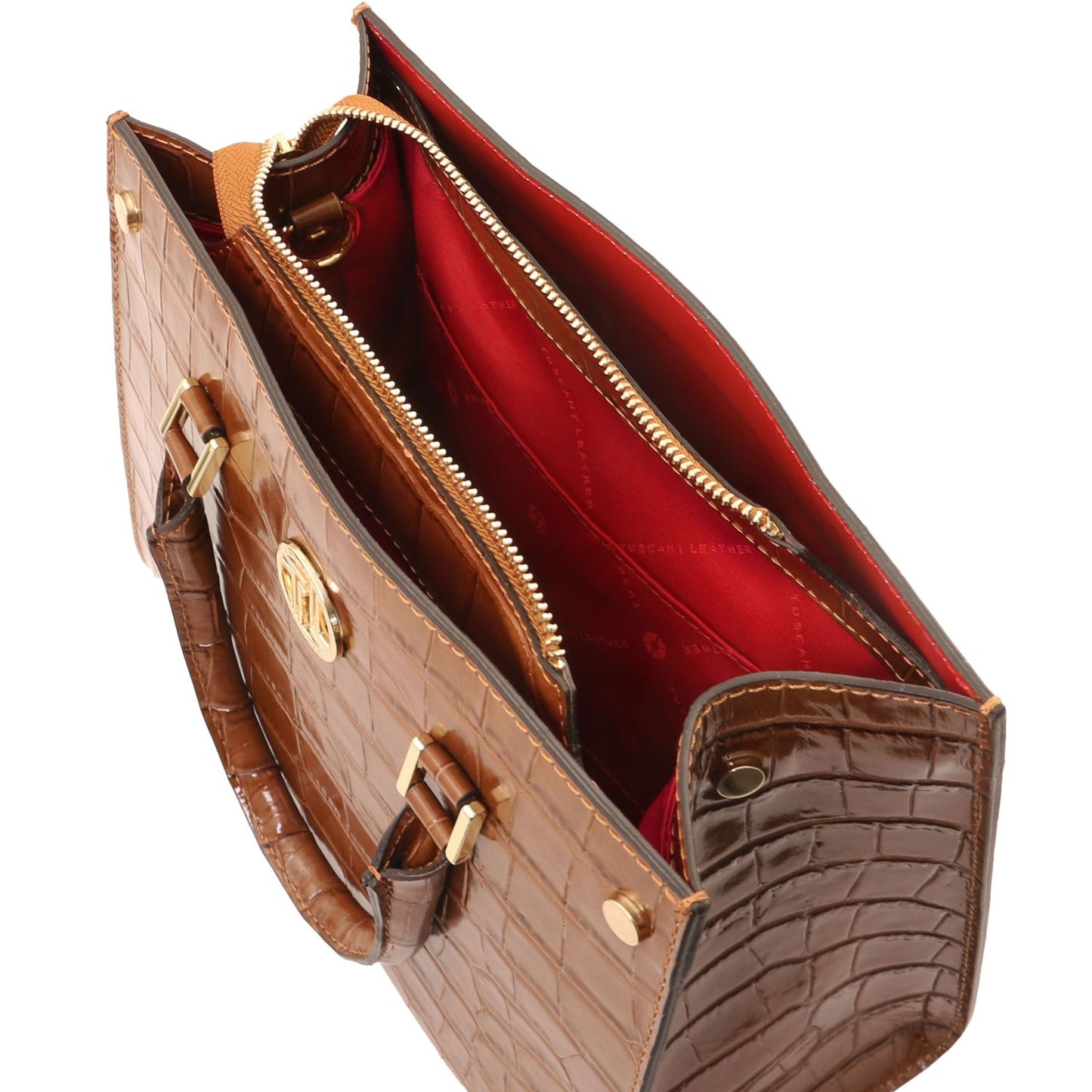 Croque - Croc print leather tote handbag | TL142504