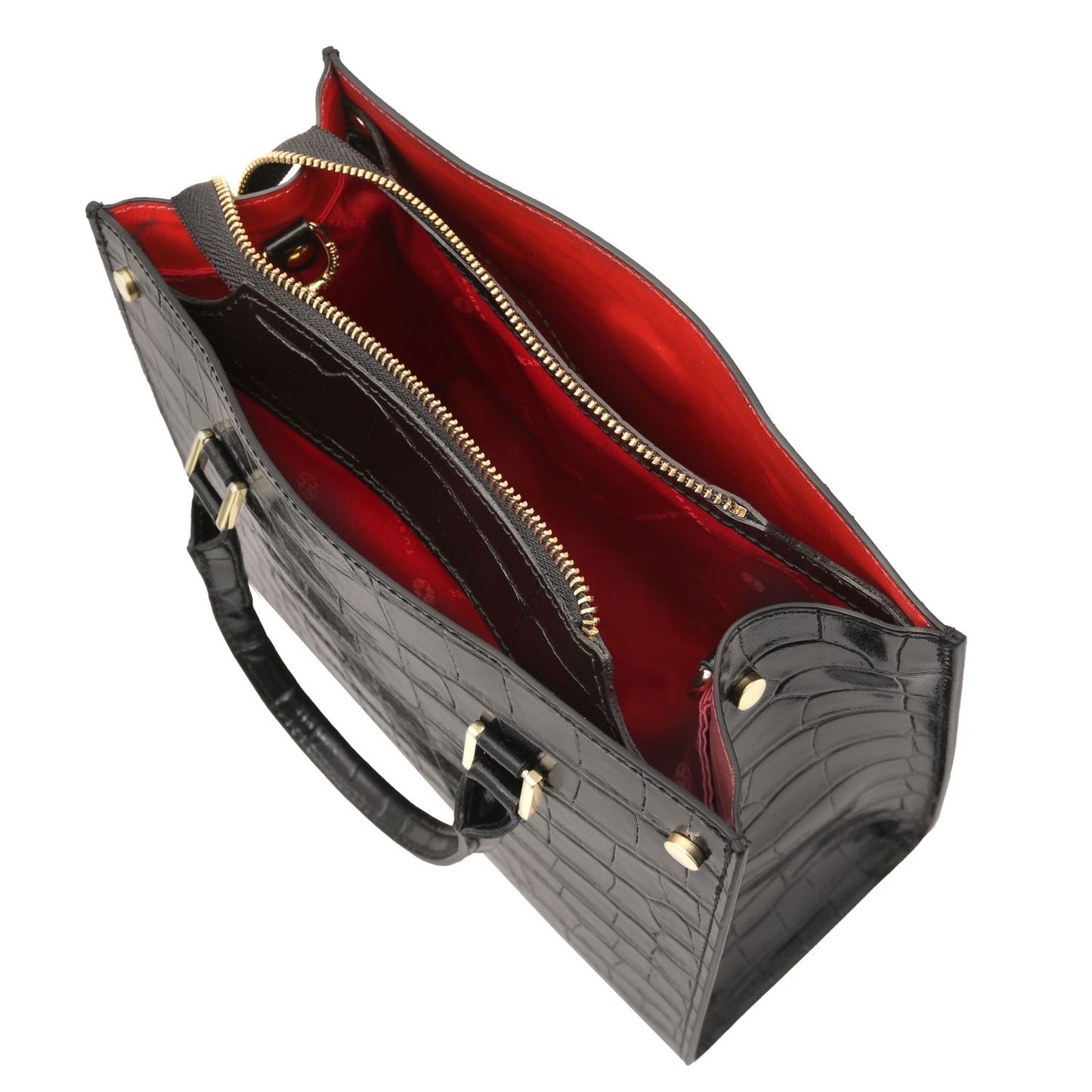 Croque - Croc print leather tote handbag | TL142504