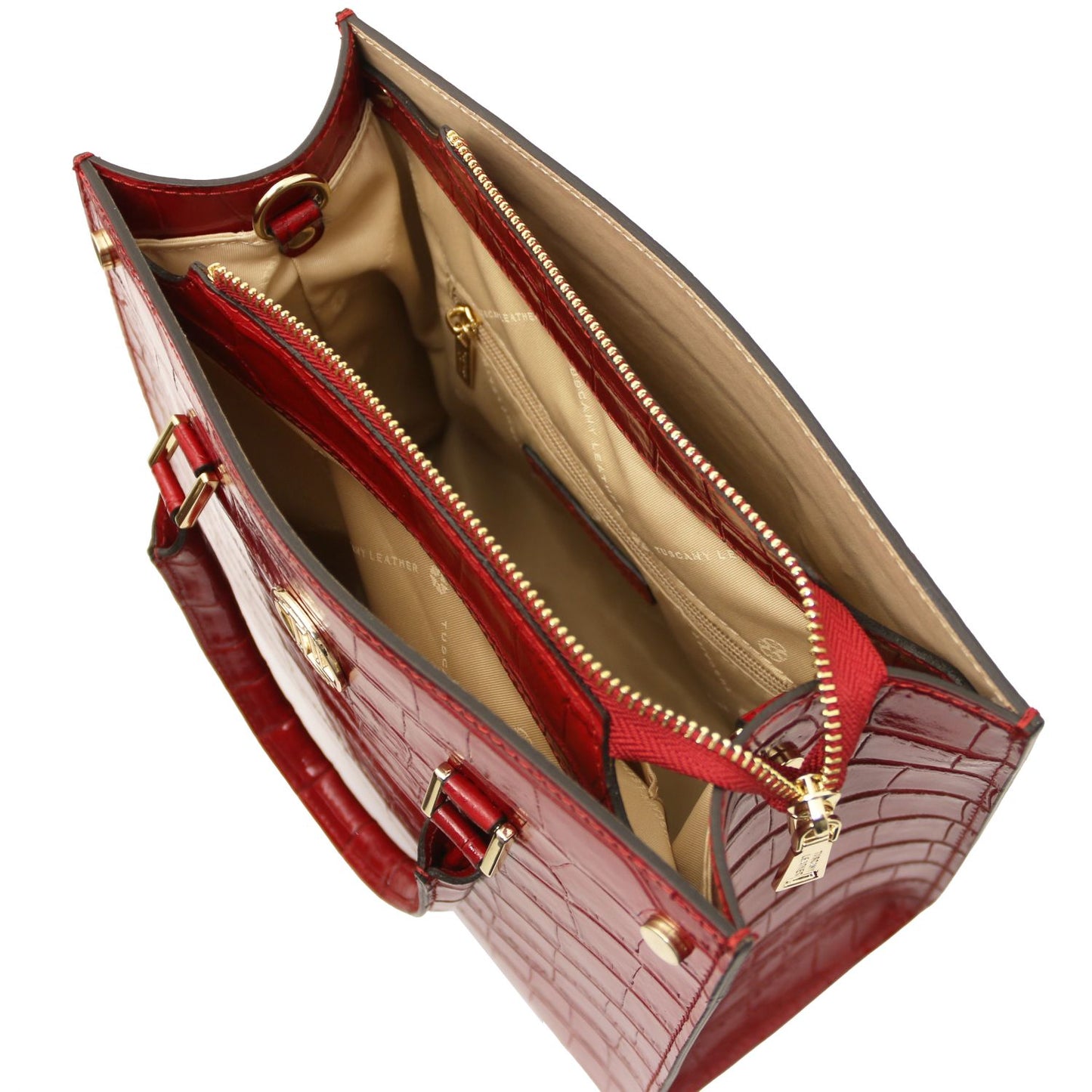 Croque - Croc print leather tote handbag | TL142504