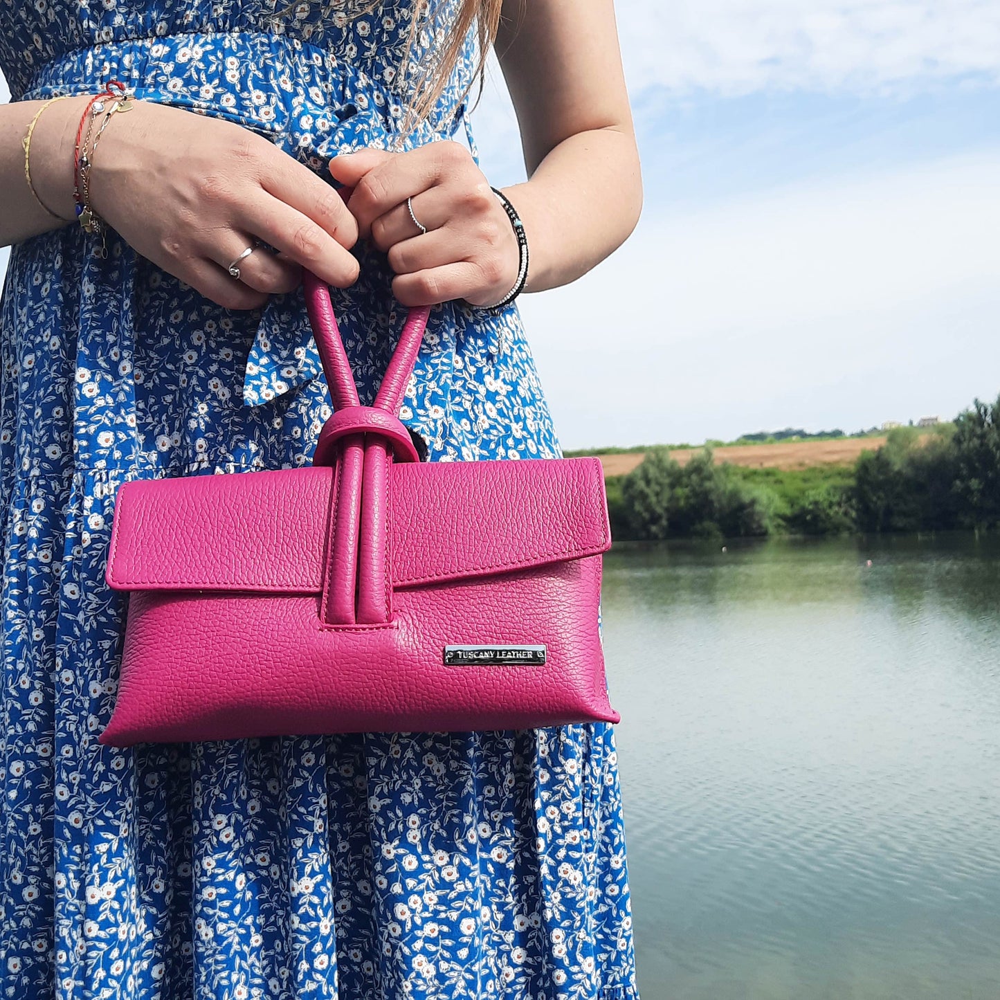 Leather handbags TL Bag - Foldover Leather Clutch | TL141990 San Rocco Italia