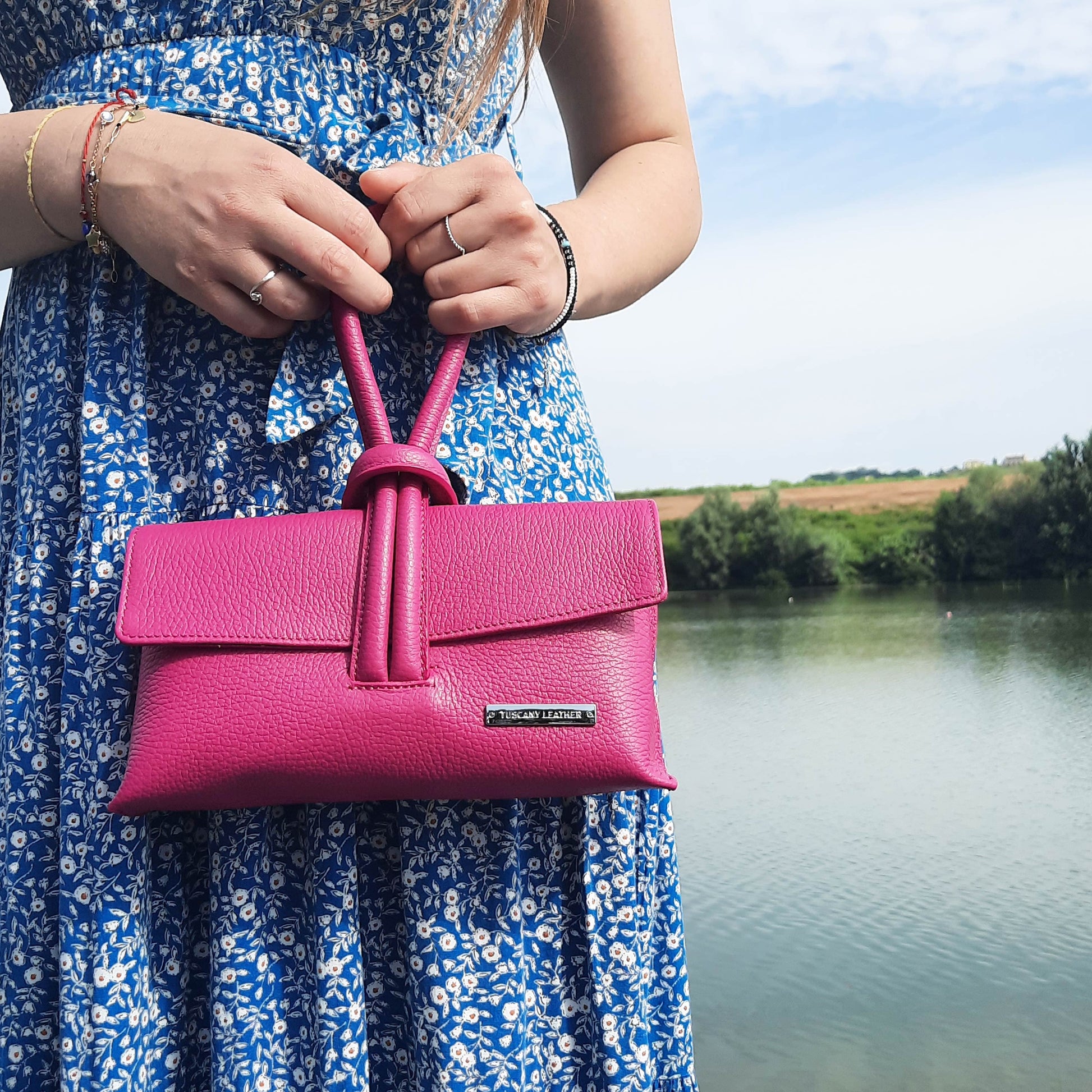 Leather handbags TL Bag - Foldover Leather Clutch | TL141990 San Rocco Italia