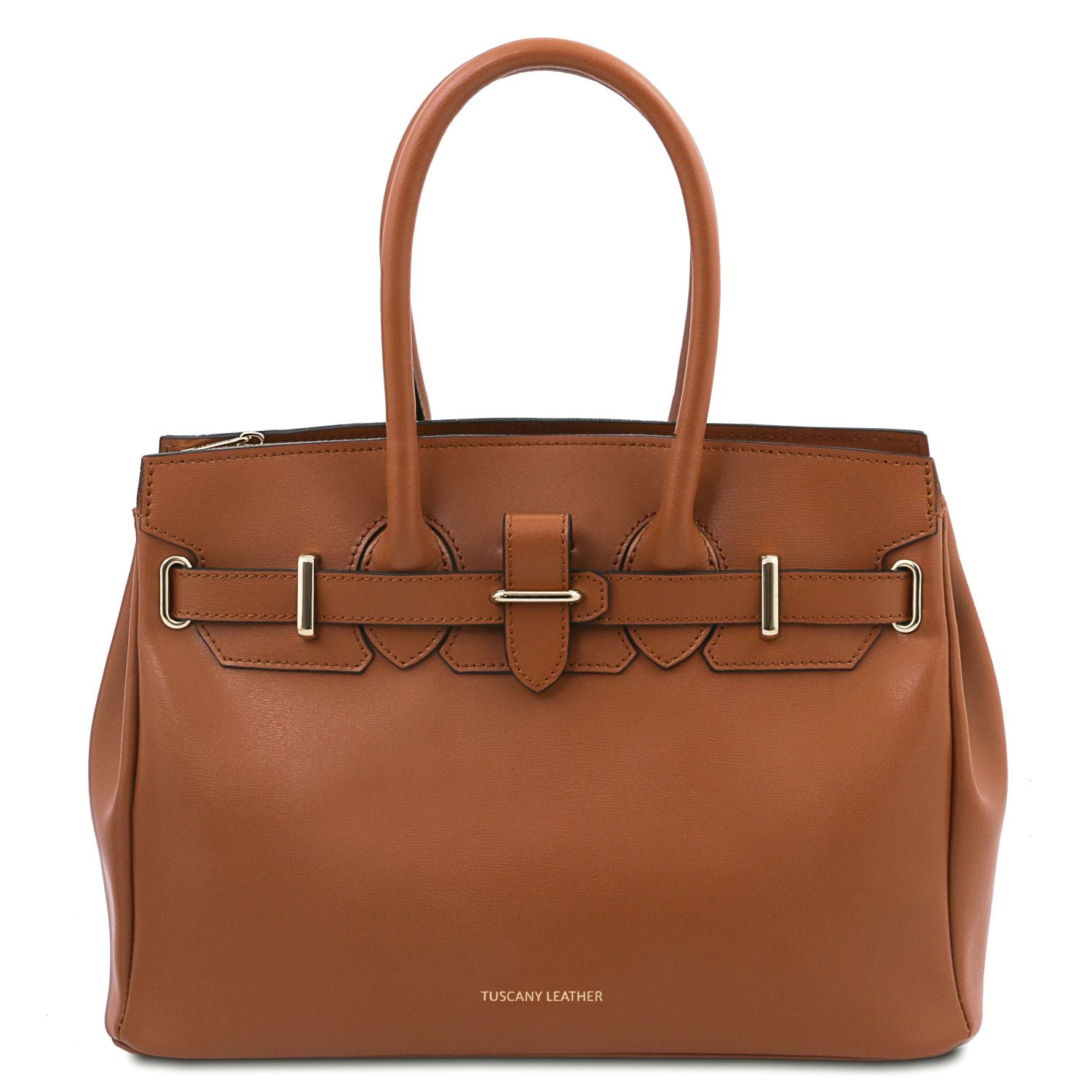 Leather handbags Cognac TL Bag - Leather handbag | TL142174 San Rocco Italia