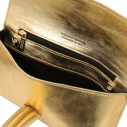 Leather handbags TL Bag - Metallic leather clutch | TL141993 San Rocco Italia