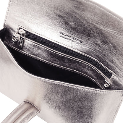 Leather handbags TL Bag - Metallic leather clutch | TL141993 San Rocco Italia