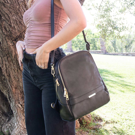 Leather backpacks for women TL Bag - Soft convertible leather backpack for women | TL141376 San Rocco Italia