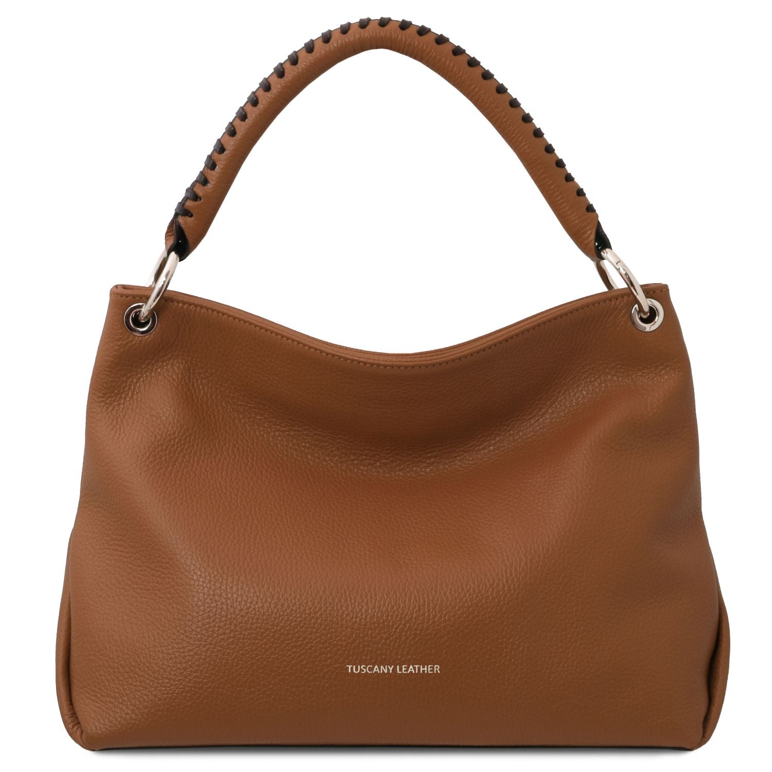 Leather handbags Cognac TL Bag - Soft Italian leather handbag | TL142087 San Rocco Italia