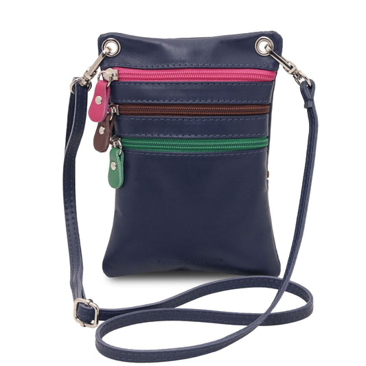 Leather shoulder bags Dark Blue TL Bag - Soft leather mini cross bag | TL142431 San Rocco Italia