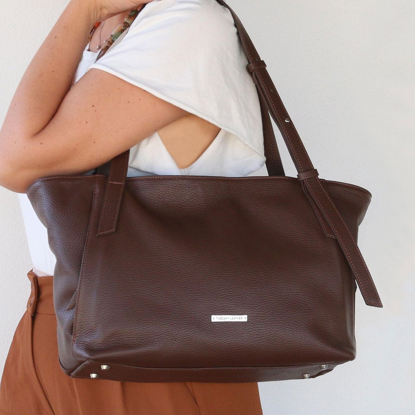 Leather shoulder bags TL Bag - Soft leather shopping bag | TL142230 San Rocco Italia